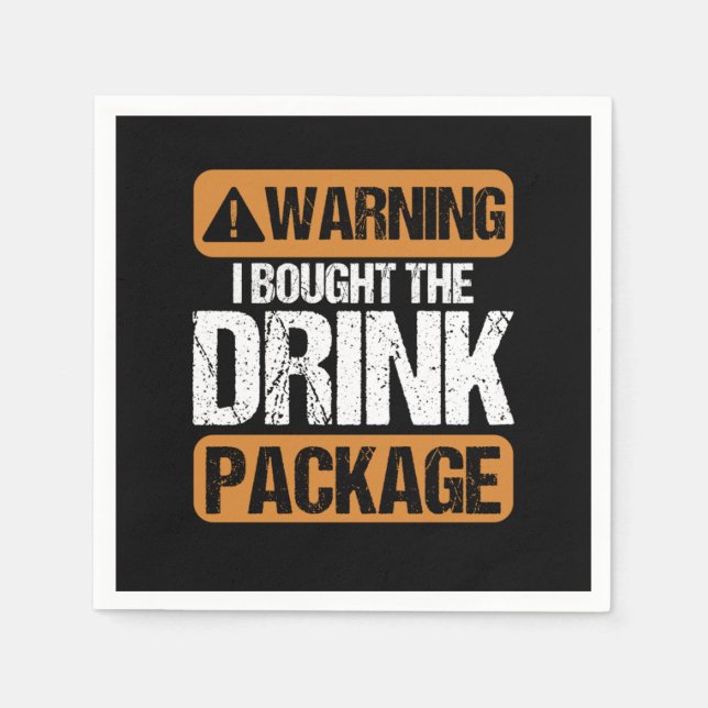 Drink Package Cruise Cruising Cruise Ship Vacation Napkin (Front)