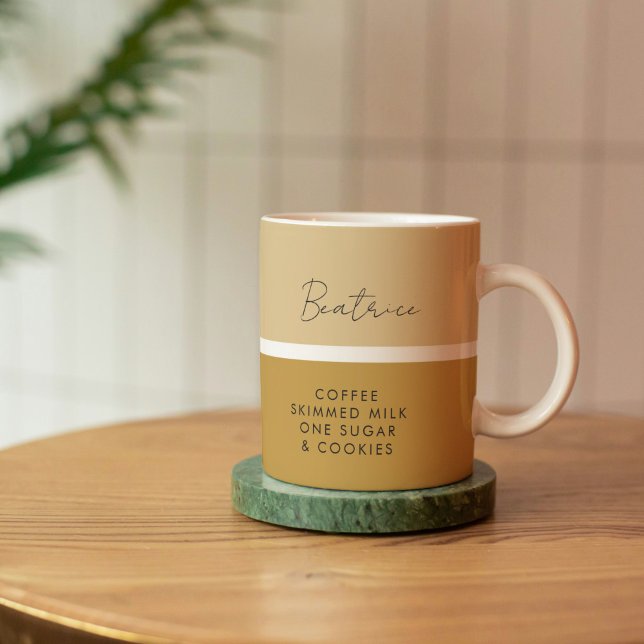 Drink Preference Modern Name Classic Coffee Mug (Creator Uploaded)