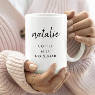 Drink Preference   Modern Name Minimalist Stylish Coffee Mug
