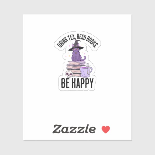 Drink Read Books Whimsigoth Halloween Design (Sheet)