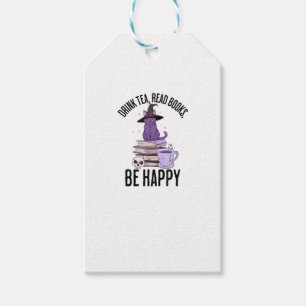 Drink Read Books Whimsigoth Halloween Design Gift Tags