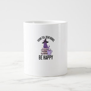 Drink Read Books Whimsigoth Halloween Design Large Coffee Mug