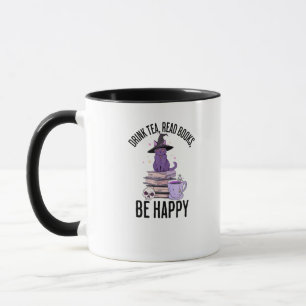 Drink Read Books Whimsigoth Halloween Design Mug