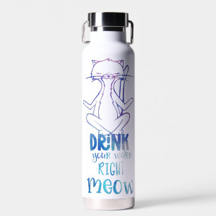 Drink Right Meow Yoga Cat Water Bottle