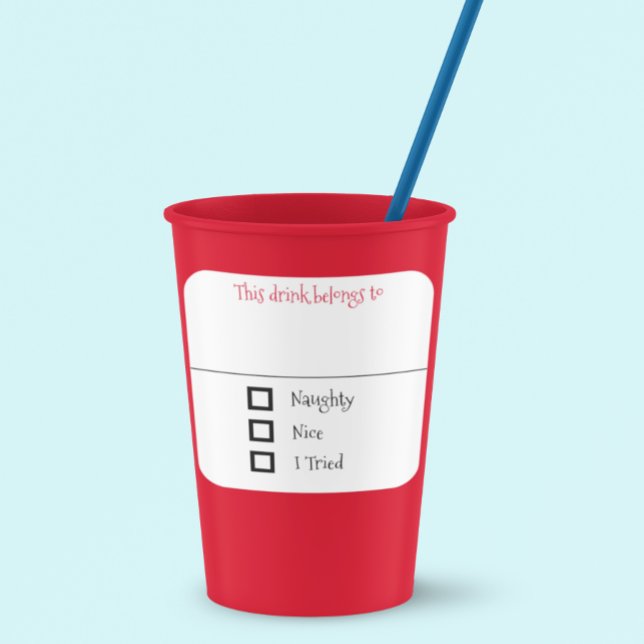 Drink Sticker Marker Name Funny Christmas Naughty (Creator Uploaded)