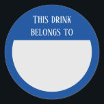 Drink Sticker Marker Name  Labels Party<br><div class="desc">*** Purchase the Matte Finish when using this sticker for drink markers*** This design may be personalised in the area provided by changing the photo and/or text. Or it can be customised by clicking Personalise this Template and then choosing the click to customise further option and delete or change the...</div>