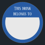 Drink Sticker Marker Name  Labels Party<br><div class="desc">*** Purchase the Matte Finish when using this sticker for drink markers*** This design may be personalised in the area provided by changing the photo and/or text. Or it can be customised by clicking Personalise this Template and then choosing the click to customise further option and delete or change the...</div>