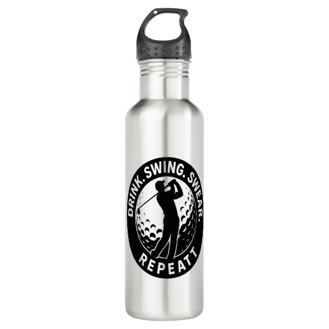 Drink Swing Swear Repeat Golf 710 Ml Water Bottle (Front)