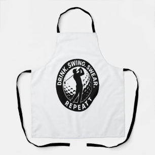 Drink Swing Swear Repeat Golf Apron
