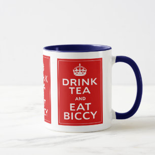Drink Tea and Eat Biccy ~ British Fun Mug