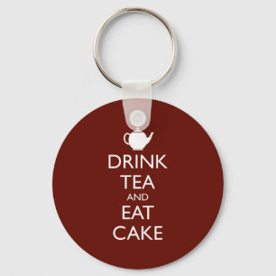 DRINK TEA AND EAT CAKE KEY RING