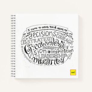 Drink tea comms notepad notebook