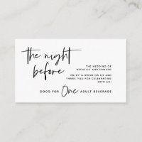 Drink Ticket, Adult Beverage, Black and White