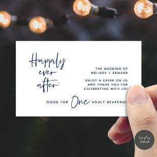 Drink Ticket Adult Beverage Happily Ever After Enclosure Card