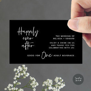 Drink Ticket Adult Beverage Happily Ever After Enclosure Card
