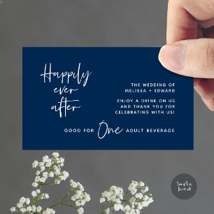 Drink Ticket Adult Beverage Happily Ever After Enclosure Card