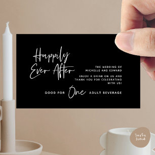 Drink Ticket, Adult Beverage, Happily Ever After Enclosure Card
