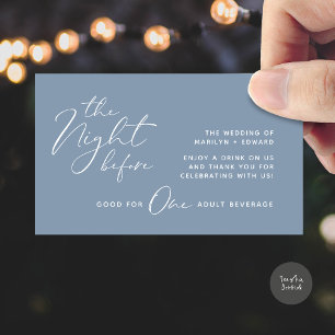 Drink Ticket, Adult Beverage, Modern Wedding Party Enclosure Card