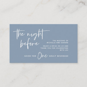 Drink Ticket, Adult Beverage, Wedding Bar Party Enclosure Card