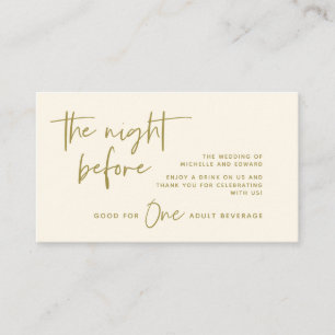 Drink Ticket, Adult Beverage, Wedding Bar Party Enclosure Card