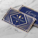 Drink Ticket Modern Navy & Gold Free Drink Voucher<br><div class="desc">Drink Ticket Modern Navy Blue & Gold Art Deco Drink Voucher.</div>
