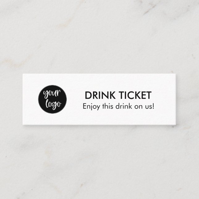 Drink Ticket Voucher Company Logo Party Event (Front)