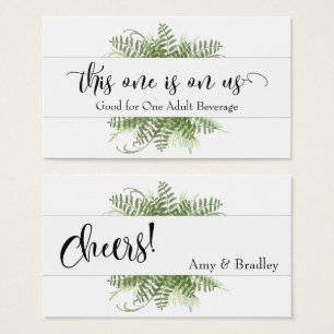 Drink Tickets Abstract Greenery, Foliage Bouquet