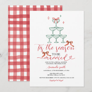 Drink Tis The Season to Be Married Bridal Shower Invitation