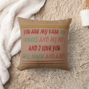 DRINK TO ROMANCE LOVE AND HUGS CUSHION