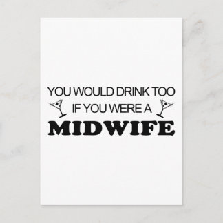 Drink Too - Midwife Postcard