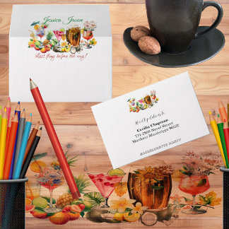 Drink Up Beaches Cocktail Fruit Bachelorette Party Envelope
