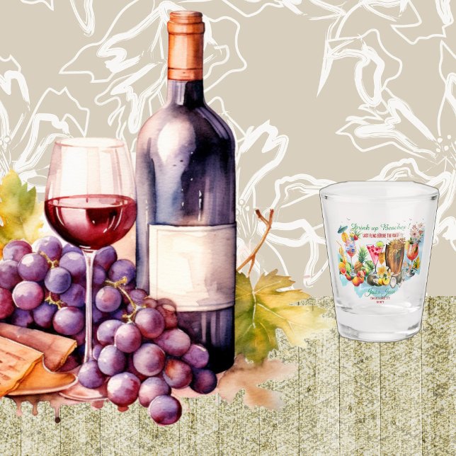 Drink Up Beaches Cocktail Fruit Bachelorette Party Shot Glass (Drink Up Beaches Cocktail Fruit Bachelorette Party Shot Glass)