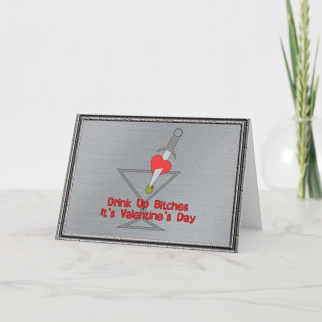 Drink Up Bi****s Holiday Card (Front)
