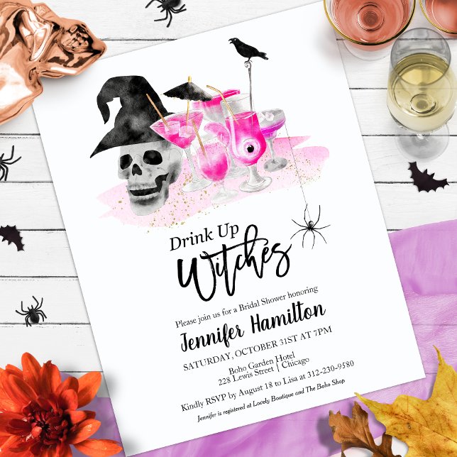 Drink Up Whitches Bridal Shower Budget Invitations (Creator Uploaded)