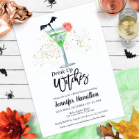 Drink Up Whitches Bridal Shower Invitations