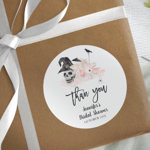 Drink Up Whitches Halloween Bridal Shower  Classic Round Sticker