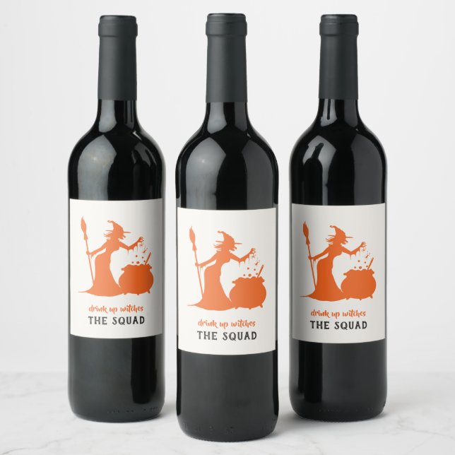 Drink Up Witches Adult Halloween Party Potion Wine Label (Bottles)