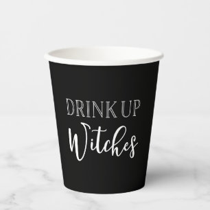 Drink Up Witches Black & White Halloween Cups
