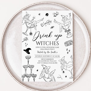 Drink Up Witches Cocktail Halloween Party Invitation