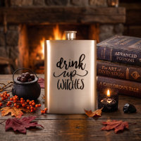 Drink Up Witches Funny Halloween Script Quote