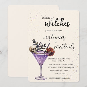 Drink Up Witches Gothic Cocktail Party Invitation