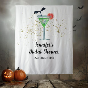 Drink Up Witches Halloween Bridal Shower Backdrop Tapestry