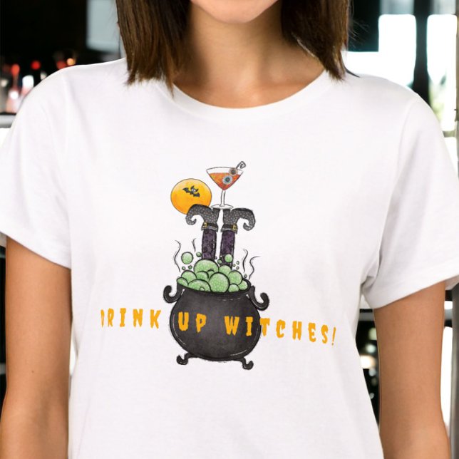 Drink Up Witches Halloween Funny Spooky Cute T-Shirt (Creator Uploaded)