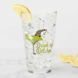 Drink up Witches Halloween Humour Glass