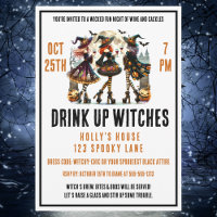 Drink Up Witches Halloween Ladies Night Wine