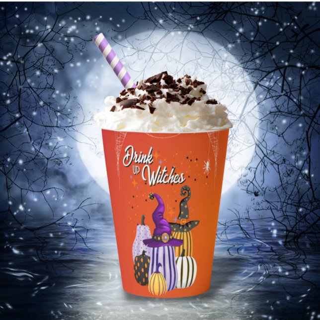 Drink Up Witches Halloween Large Paper Cup (Creator Uploaded)