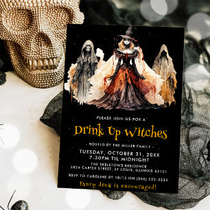 Drink Up Witches Halloween Party Invitation