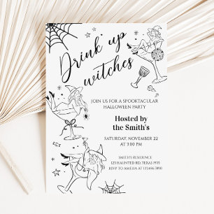Drink Up Witches Halloween Party Invitation