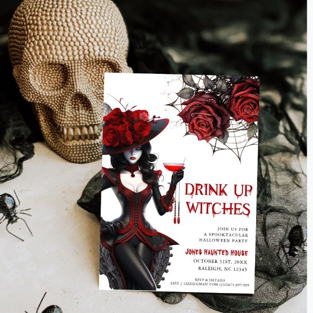 Drink Up Witches Halloween Party Invitation (Creator Uploaded)