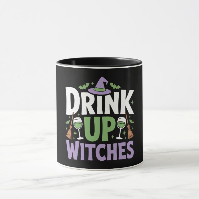 Drink Up Witches Halloween Party Mug (Center)